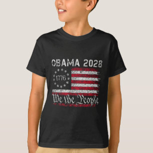 Obama Retro Vintage Us Flag Patriotic 2028 1776 Pr T-Shirt