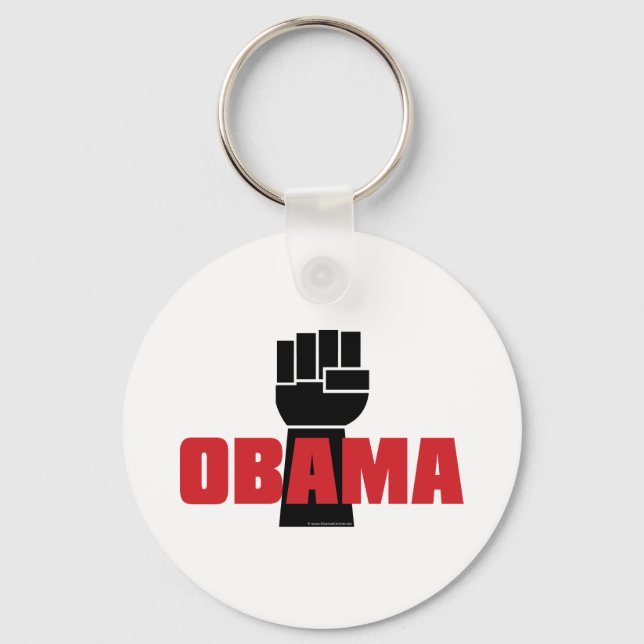 Obama Right On! Key Ring (Front)