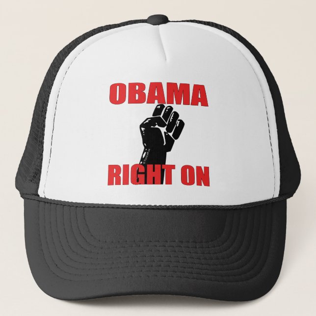 OBAMA RIGHT ON TRUCKER HAT (Front)
