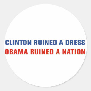 Obama Ruined A Nation Classic Round Sticker