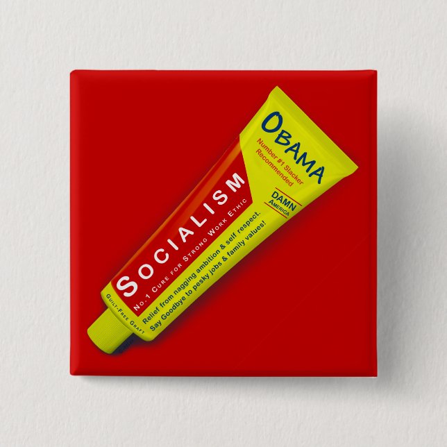 Obama Salve 15 Cm Square Badge (Front)