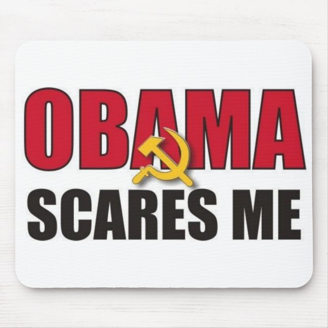 Obama Scares Me Mouse Mat (Front)
