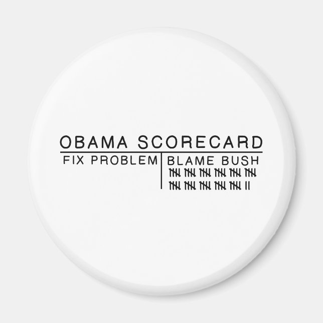 Obama Scorecard Magnet (Front)