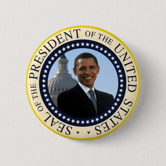Obama Seal Blue 6 Cm Round Badge (Front)