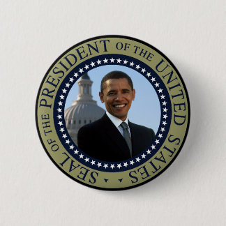 Obama Seal Gold 6 Cm Round Badge