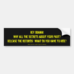 Obama Secrets Bumper Sticker