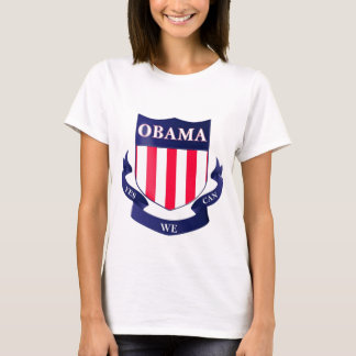 Obama Shield "yes we can" womens T-Shirt
