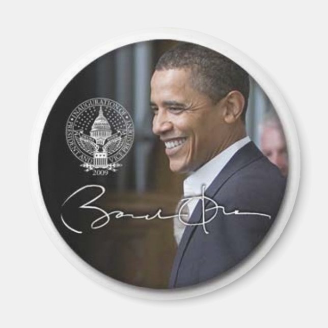 Obama signature Fridge magnet - Customised (Front)