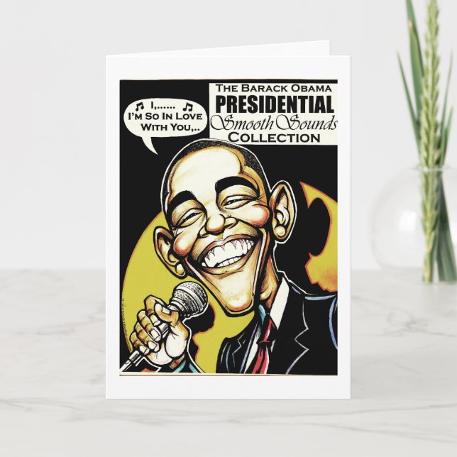 Obama Sings! Greeting Card (Front)
