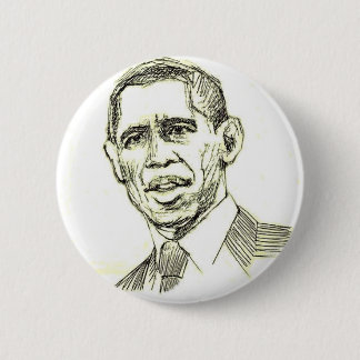 Obama Sketch Round Button