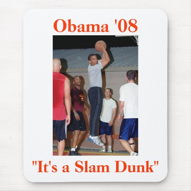 Obama Slam Dunk Mouse Mat (Front)