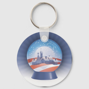 obama snow globe key ring