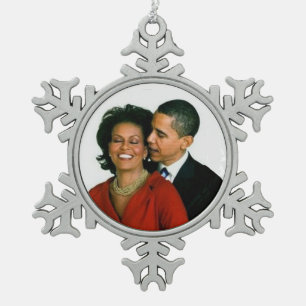 OBAMA- SNOWFLAKE ORNAMENT