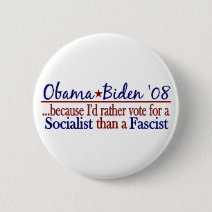 Obama Socialist 6 Cm Round Badge