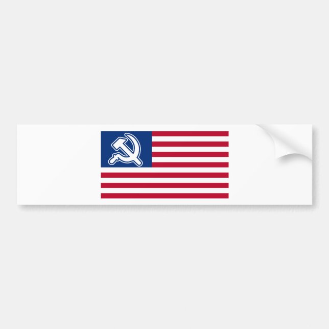 Obama Socialist Flag Bumper Sticker (Front)