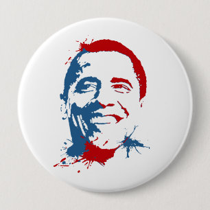 Obama splat 10 cm round badge