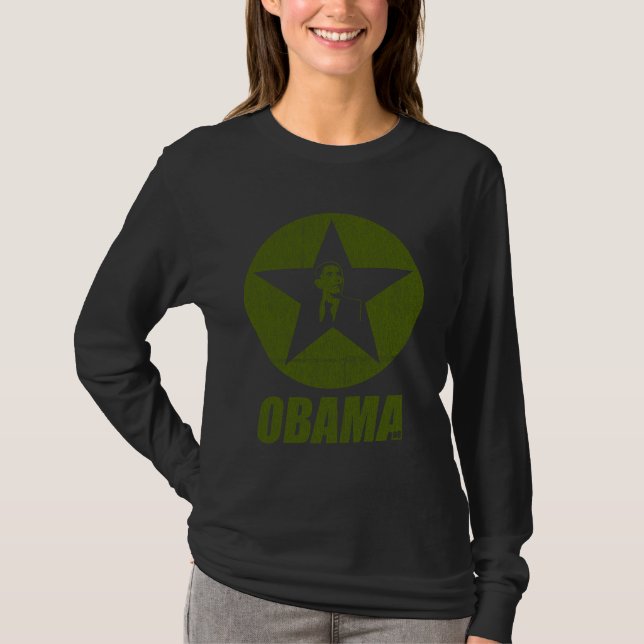 Obama Star Army T-Shirt (Front)