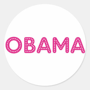 Obama Starry Lights Sticker! Classic Round Sticker