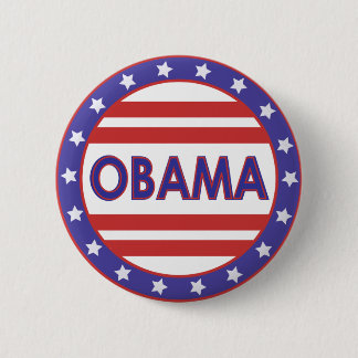 Obama Stars&Stripes Circle 6 Cm Round Badge