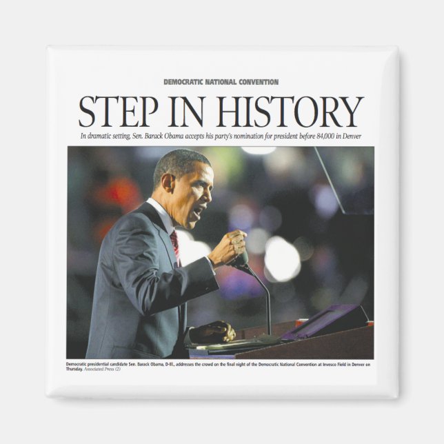 Obama: Step in History Magnet (Front)
