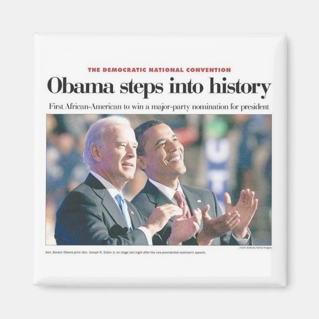 Obama Steps Into History Magnet (Front)
