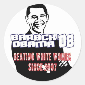 OBAMA-STICKER CLASSIC ROUND STICKER