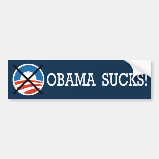 OBAMA SUCKS! BUMPER STICKER (Front)