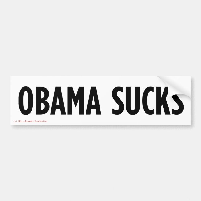 Obama Sucks Bumper Sticker (Front)