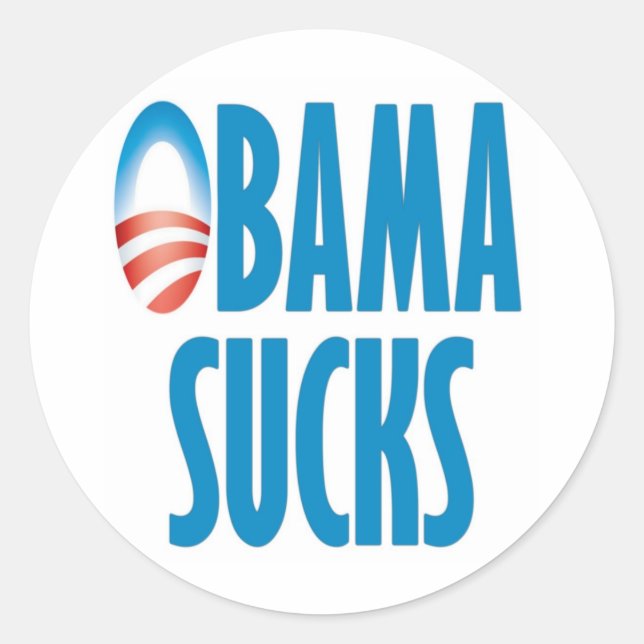 Obama Sucks Classic Round Sticker (Front)