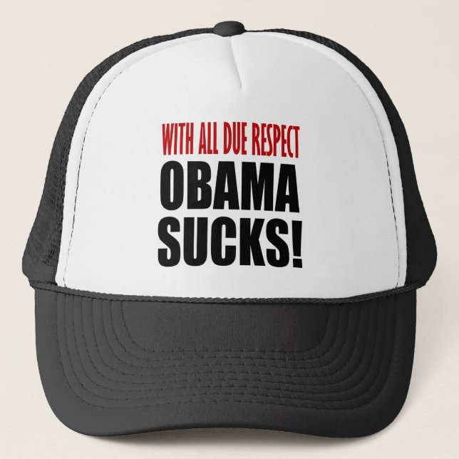 Obama Sucks Trucker Hat (Front)