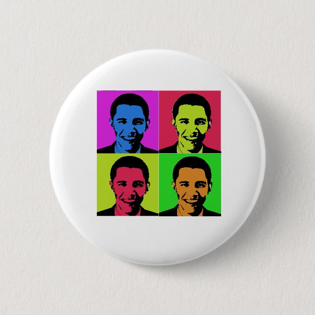 Obama T-shirt 6 Cm Round Badge (Front)