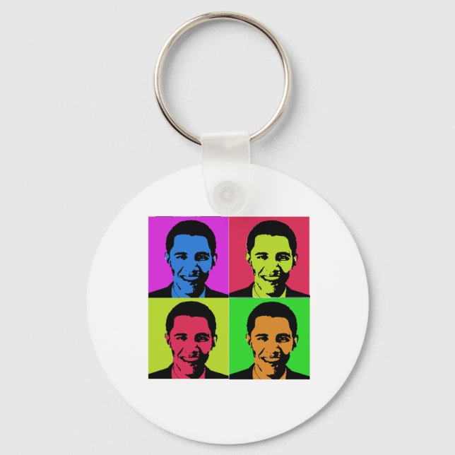 Obama T-shirt Key Ring (Front)