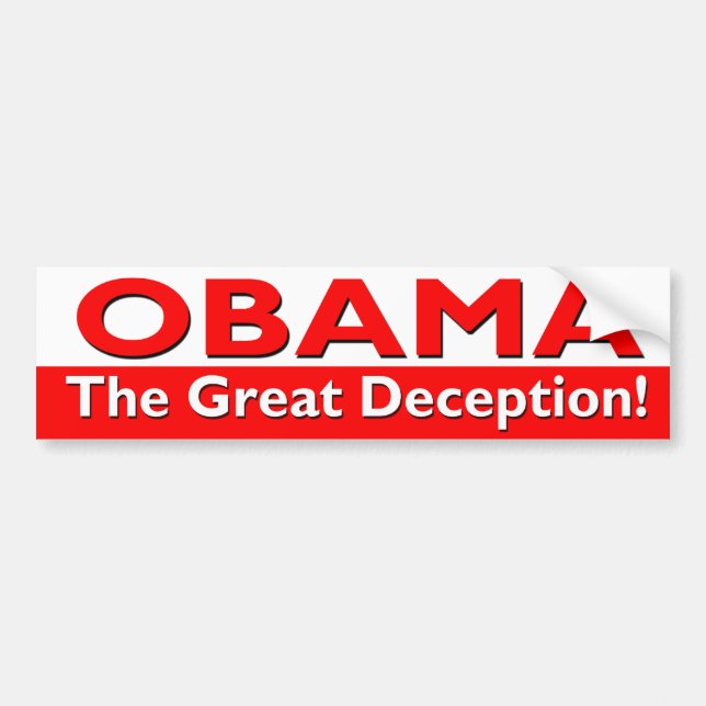 obama the great deception bumper sticker (Front)