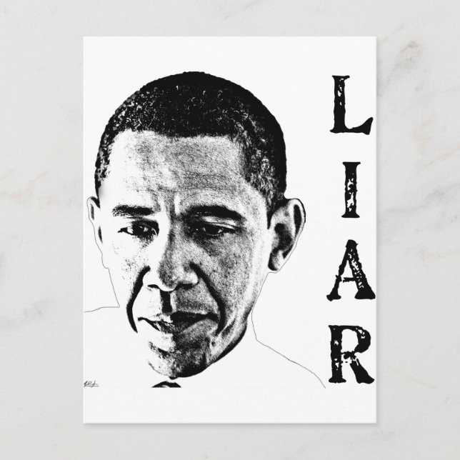 Obama the Liar Postcard (Front)