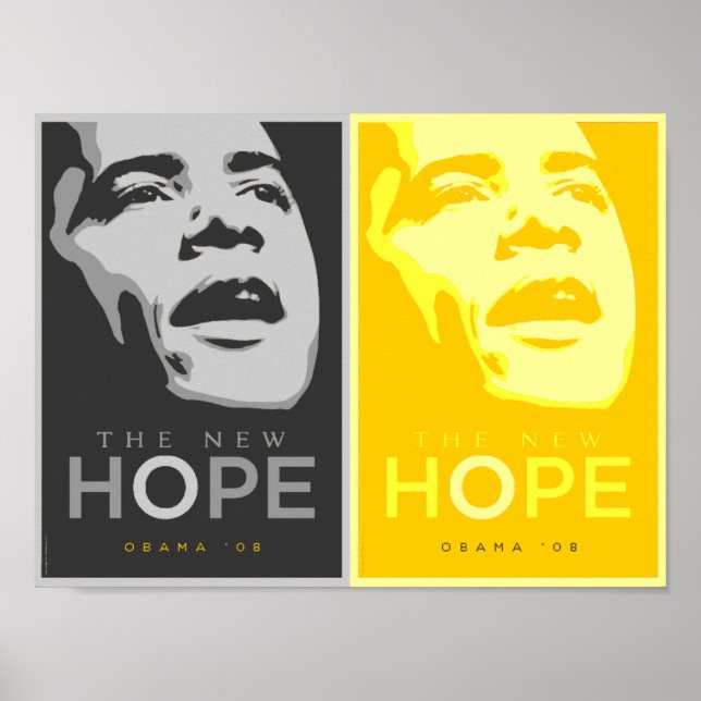 Obama - The New Hope Black and Gold Poster (Front)