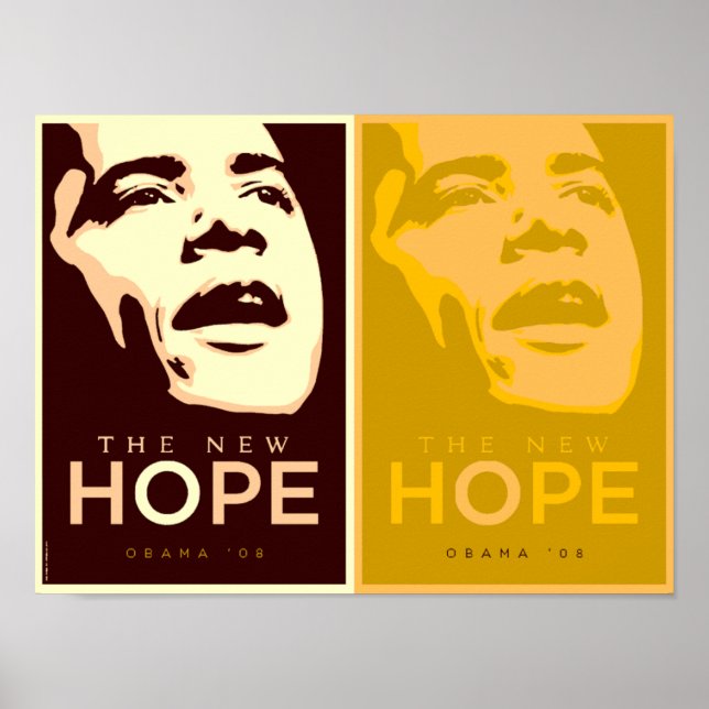 Obama The New Hope Brown & Gold Poster (Front)