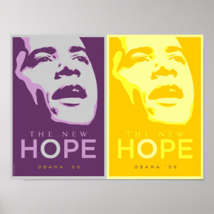 Obama The New Hope Purple & Gold Poster