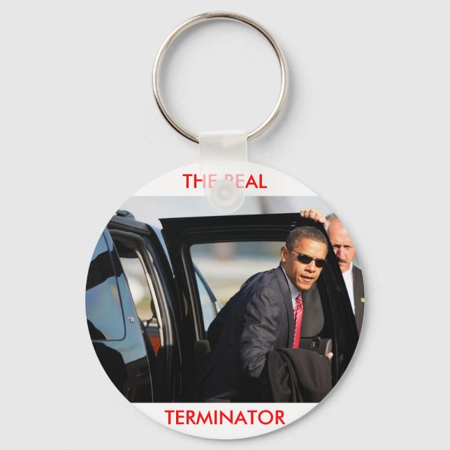 Obama - The Real Terminator Key Ring (Front)