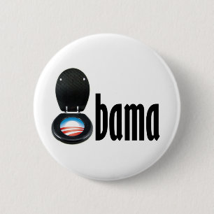 Obama (toilet) 6 cm round badge