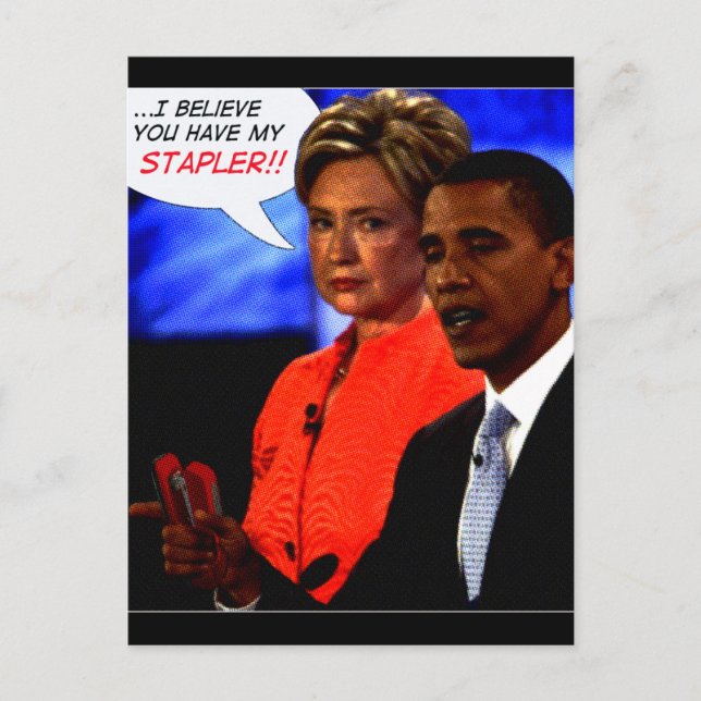 obama took my stapler postcard (Front)