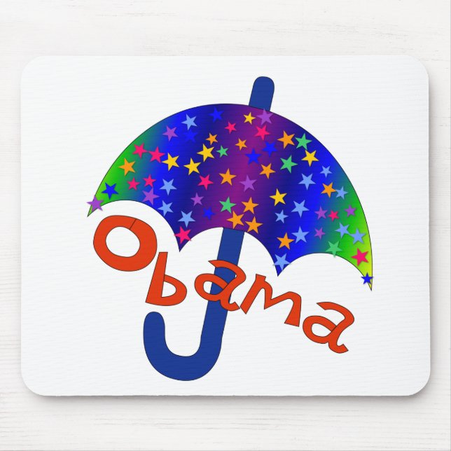 Obama Umbrella Inaguration Memento Mouse Mat (Front)