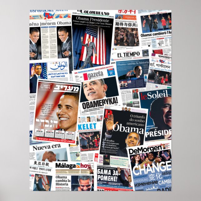 Obama Victory Around the World Poster (Front)