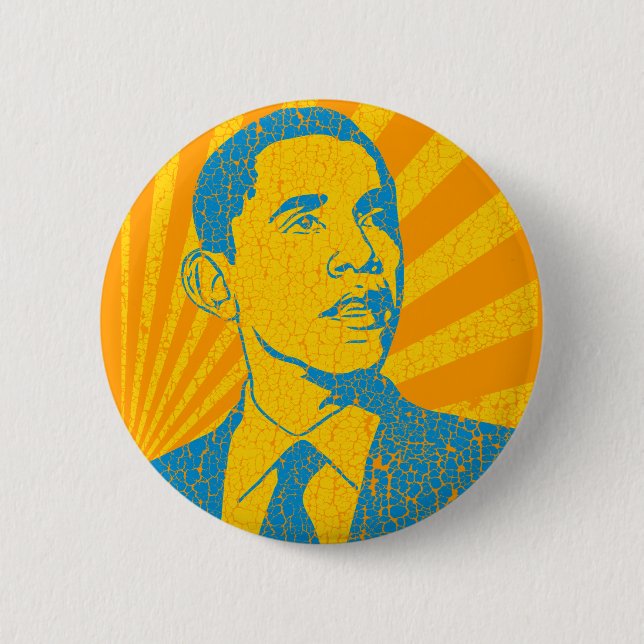 Obama Vintage 6 Cm Round Badge (Front)