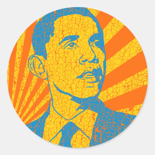 Obama Vintage Classic Round Sticker (Front)