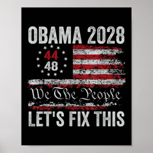 Obama Vintage Flag Retro Patriotic 2028 Political Poster