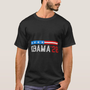 Obama Vintage Flag Retro Patriotic 2028 Political  T-Shirt