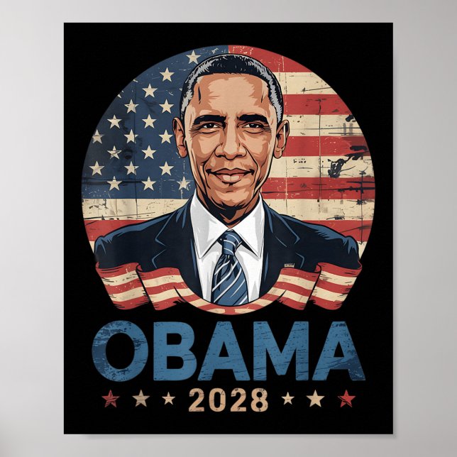 Obama Vintage President 2028 Obama _17  Poster (Front)