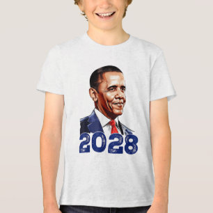 Obama Vintage President 2028 Obama _1  Tri-Blend Shirt