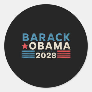 Obama Vintage President 2028 Obama _24 Classic Round Sticker