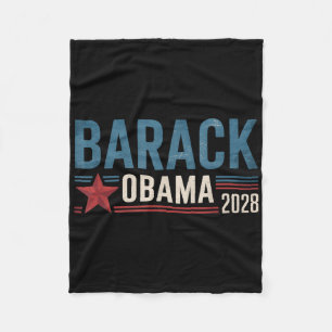 Obama Vintage President 2028 Obama _26 Fleece Blanket